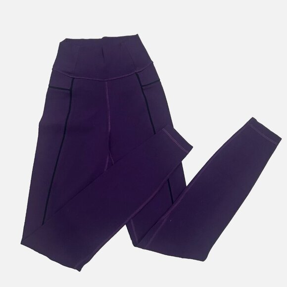 Lululemon Women's 2 Purple Skinny Ankle Fitted Yoga Athletic Workout Stretch Pan - Picture 1 of 4